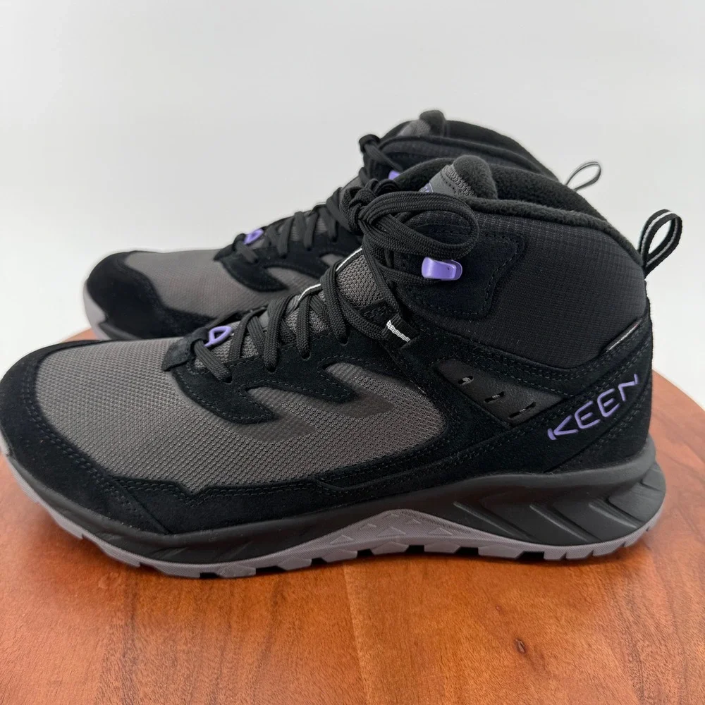 KEEN Hightrail Mid Polar Waterproof Winter Hiking Boots‎ Black Purple Women 12